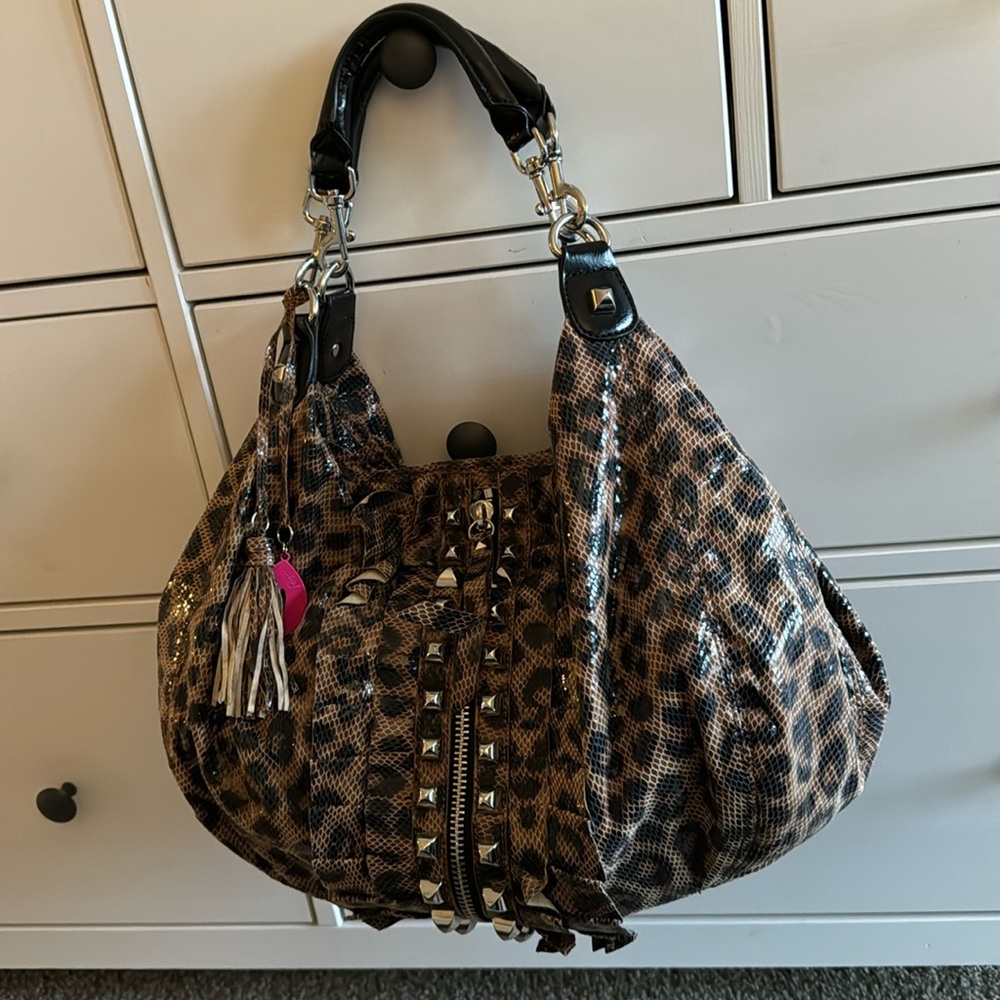 Classic Betsey Johnson Tobo Ruffle Leopard bag